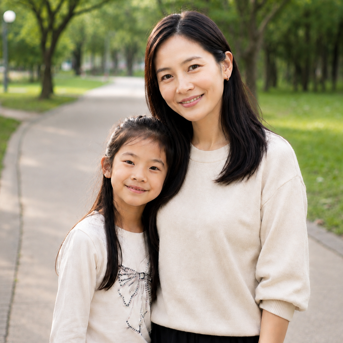 Chloe 媽咪與 May 上課中